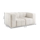 Sofá Modular  2 Lugares Bouclé Nude