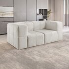 Sofá Modular  2 Lugares Bouclé Nude