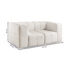 Sofá Modular  2 Lugares Bouclé Nude