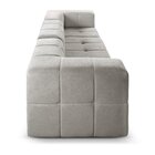 Sofá Modular  3 Lugares Bouclé Cinza