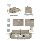 Sofá Modular Bahia 4 Lugares 2,30 Mt Com Molas Retrátil E Rec