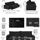 Sofá Modular Bahia 4 Lugares 230 Cm Com Molas Retrátil E Recl