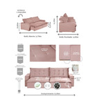 Sofá Modular Bahia 5 Lugares 2,50 Mt Com Molas Retrátil E Rec