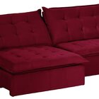 Sofá Modular Bahia 5 Lugares 250cm Com Molas Retrátil E Recli