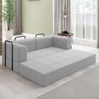 Sofa Modular Cama 2 Lugares 160 Cm Monaco Linho Bege Vconcept