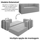 Sofa Modular Cama 2 Lugares 160 Cm Monaco Linho Bege Vconcept