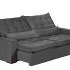 Sofá Modular Ceará 5 Lugares 250cm Retrátil E Reclinável Cinza