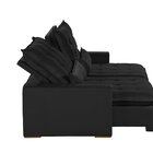 Sofá Modular Ceará 5 Lugares 250cm Retrátil E Reclinável Preto