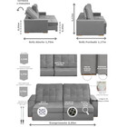 Sofá Modular Curitiba 3 Lugares 2.30 Mt Retrátil Reclinável V