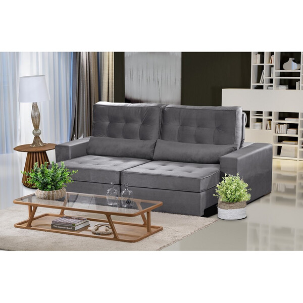 Sofá Modular Curitiba 3 Lugares 2.30 Mt Retrátil Reclinável V