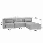 Sofá Modular De Canto 02 Poltronas 01 Canto E 01 Puff Cabecas