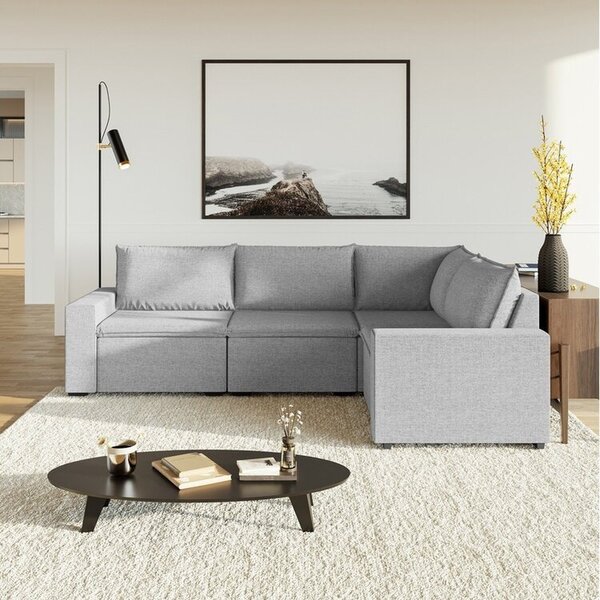 Sofá Modular De Canto 4 Módulos Zen Cabecasa Madeiraoriginals