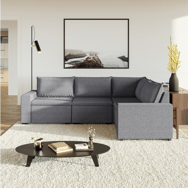 Sofá Modular De Canto 4 Módulos Zen Cabecasa Madeiraoriginals