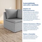Sofá Modular De Canto 90cm Zen Cabecasa Madeiraoriginals Cinza