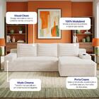 Sofá Modular Evo De 3 Lugares Com Chaise Dir Two 2,70m Boost