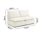 Sofá Modular Hug 3 Lugares 170cm Em Linho Cabecasa Madeiraori