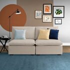 Sofá Modular Hug 3 Lugares 170cm Em Linho Cabecasa Madeiraori