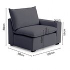 Sofá Modular Hug 3 Lugares 210cm Em Linho Cabecasa Madeiraori