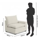 Sofá Modular Hug 5 Lugares 295cm Com 1 Puff Em Linho Cabecasa