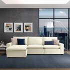 Sofá Modular Hug 5 Lugares 295cm Com 1 Puff Em Linho Cabecasa