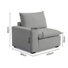 Sofá Modular Hug 5 Lugares 295cm Em Linho Cabecasa Madeiraori