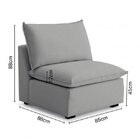 Sofá Modular Hug 5 Lugares 295cm Em Linho Cabecasa Madeiraori