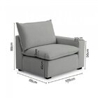 Sofá Modular Hug 5 Lugares 295cm Em Linho Cabecasa Madeiraori