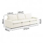 Sofá Modular Hug 6 Lugares 375cm Em Linho Cabecasa Madeiraori