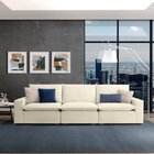 Sofá Modular Hug 6 Lugares 375cm Em Linho Cabecasa Madeiraori