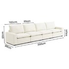 Sofá Modular Hug 6 Lugares 380cm Em Linho Cabecasa Madeiraori