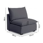 Sofá Modular Hug 8 Lugares 460cm Em Linho Cabecasa Madeiraori