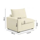 Sofá Modular Hug 8 Lugares 460cm Em Linho Cabecasa Madeiraori