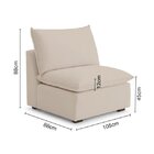 Sofá Modular Hug 8 Lugares 460cm Em Linho Cabecasa Madeiraori