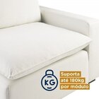 Sofá Modular Hug 8 Lugares 460cm Em Linho Cabecasa Madeiraori