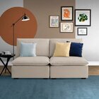 Sofá Modular Hug Central 3 Lugares 210cm Em Linho Cabecasa Ma