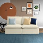 Sofá Modular Hug Central 3 Lugares 210cm Em Linho Cabecasa Ma