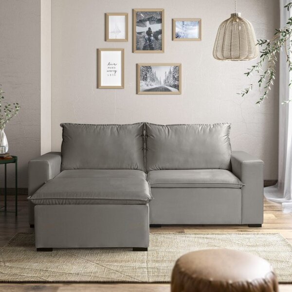 Sofá Modular Ibi 3 Lugares 210cm Em Veludo Cabecasa Madeirama