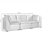 Sofá Modular Ibi 5 Lugares 265cm Jacquard Cabecasa Madeiraori