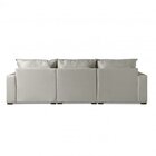 Sofá Modular Ibi 5 Lugares 295cm Com Puff Em Veludo Cabecasa