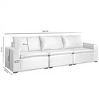 Sofá Modular Ibi 5 Lugares 295cm Jacquard Cabecasa Madeiraori