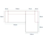 Sofá Modular Luxuoso Sala De Estar Decoração Luxo 265cm Lado