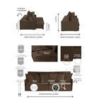 Sofá Modular Olinda 4 Lugares 2.30 Mt Com Molas Retrátil E Re