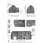 Sofá Modular Olinda 4 Lugares 2.30 Mt Com Molas Retrátil Recl