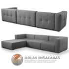 Sofa Modular Puff Burgos - Coliseu Cinza