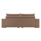 Sofá Modular Retrátil E Reclinável 2,50m Veludo Bege Lion Cro