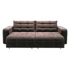 Sofá Modular Retrátil E Reclinável 2,50m Veludo Marrom Lion C