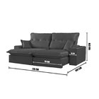 Sofa Momo Retrátil E Reclinável 3 Lugares 1,70m Com Molas Ens