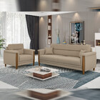 Sofá Montevidéu 3 Lugares Linho Bege G45 - Gran Belo