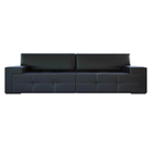 Sofá Montreal 4 Lugares Sintético Preto 2,30 M