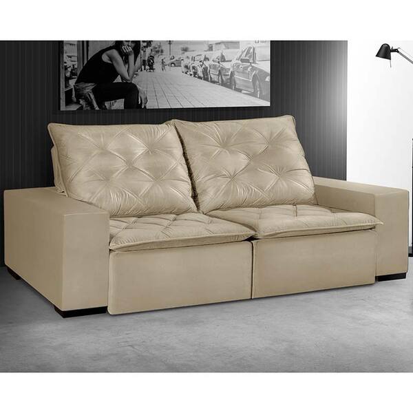 Sofá Montreal Retrátil 2 Lugares - Probel - Marfim